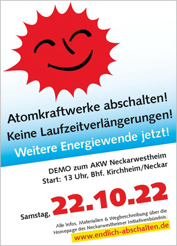 Demo zum AKW Neckarwestheim, 22.10.2022